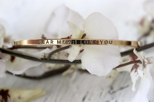 Dear Mom, I Love You Bracelet | Gold and Silver