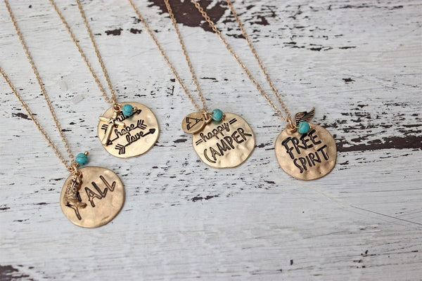 Metal Stamped Necklace
