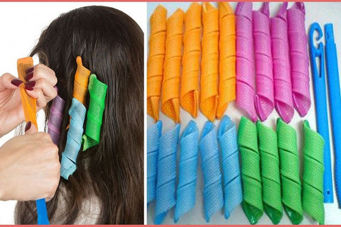 Magic Hair Curlers -18 Curlers with 2 Hooks!-2 Girls 1 Shop 