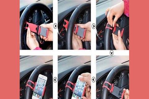Steering Wheel Cell Phone Holder-2 Girls 1 Shop 
