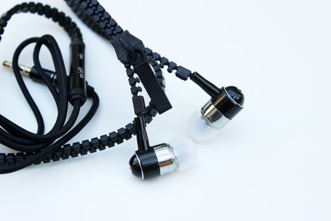 Zipper Style Earbuds with Volume Control-2 Girls 1 Shop 