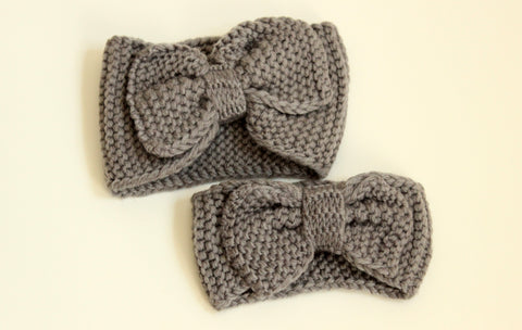 Mommy and Me Bow Knit Headwraps-2 Girls 1 Shop 