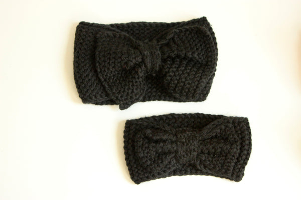 Mommy and Me Bow Knit Headwraps