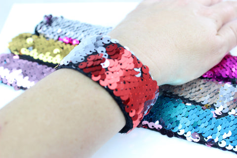 Mermaid Sequin Slap Bracelets | Assorted Colors