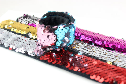 Mermaid Sequin Slap Bracelets | Assorted Colors