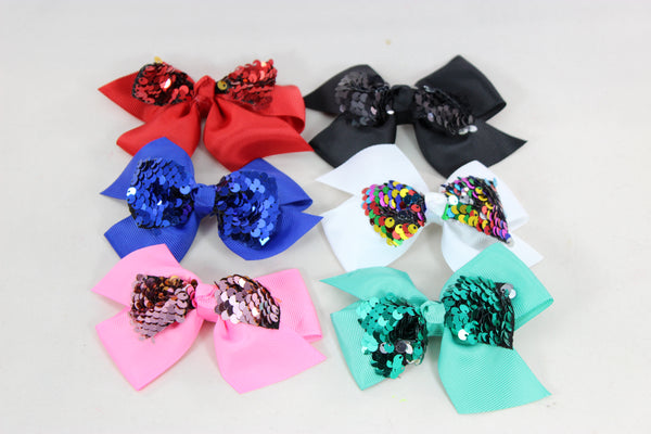 Mermaid Sequin Bow - 6 Colors!