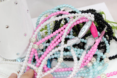 Designer Bling Pearl Earbuds - 4 Colors!