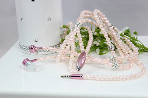 Designer Bling Pearl Earbuds - 4 Colors!